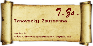 Trnovszky Zsuzsanna névjegykártya